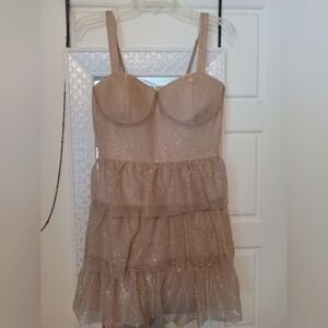 JUNIORS GOLD DANCE DRESS